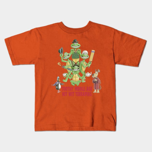 British TMNT Kids T-Shirt by andyjhunter